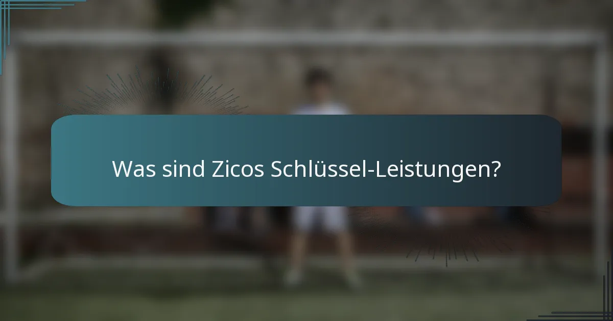Was sind Zicos Schlüssel-Leistungen?